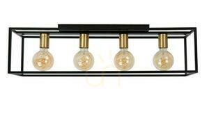 Lucide RUBEN ceiling light, 4xE27, black metal, 90 cm, 00124/04/30 small 1