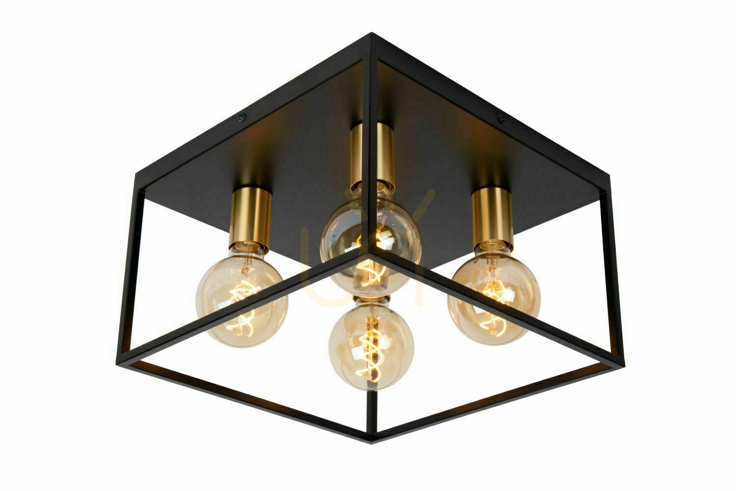 Lucide RUBEN Plafond zwart metaal 4-lichts E27 00124/14/30