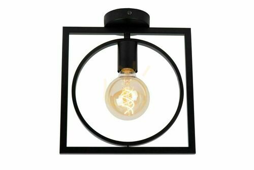 Check Lucide SUUS black metal ceiling light 1×E27 00127/01/30