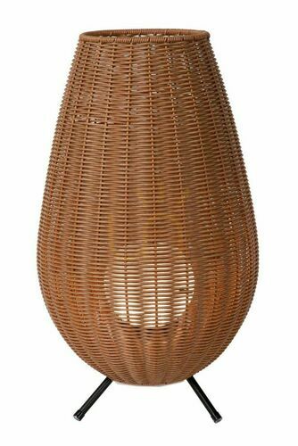 Check Lucide Colin Outdoor Standing Lamp 50 cm Japandi Wood Black LED 03843/50/72