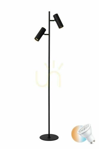 Check Lucide CLUBS Black Aluminum LED Floor Lamp 09739/02/30