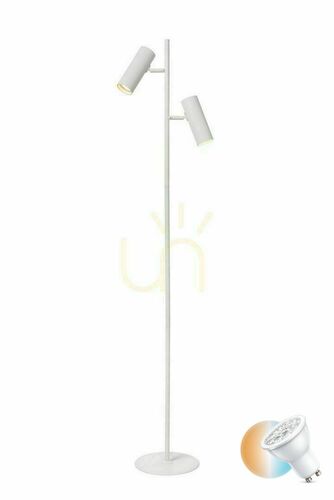 Check Lucide CLUBS White Aluminum LED Floor Lamp 09739/02/31