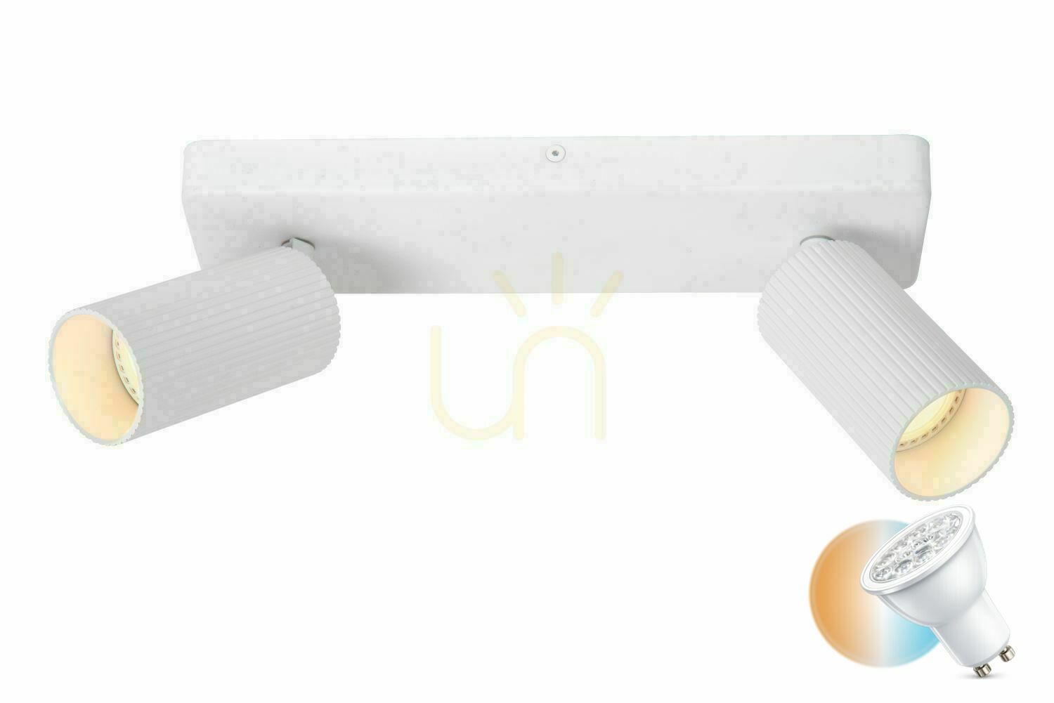 Lucide CLUBS plafondlamp 2-lichts wit aluminium GU10 09939/02/31
