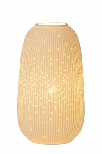 Check Lucide Flores White Porcelain Japandi Table Lamp 13541/14/31