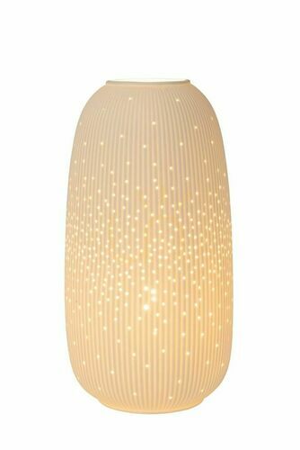 Check Lucide FLORES Table Lamp White Porcelain Japandi 17.5 cm 13541/18/31