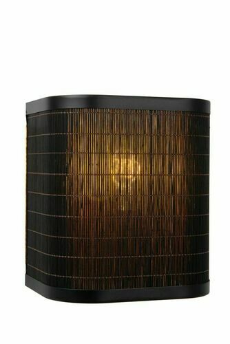Check Lucide Tagalog Wall Lamp Black Wood Metal Japandi 21229/18/30