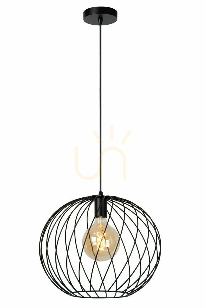 Pendelleuchte Lucide Danza Schwarz Metall 40 cm 21428/40/30