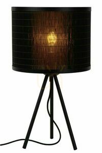 Lucide Tagalog Black Japandi Table Lamp Wood Metal 21529/26/30 small 0
