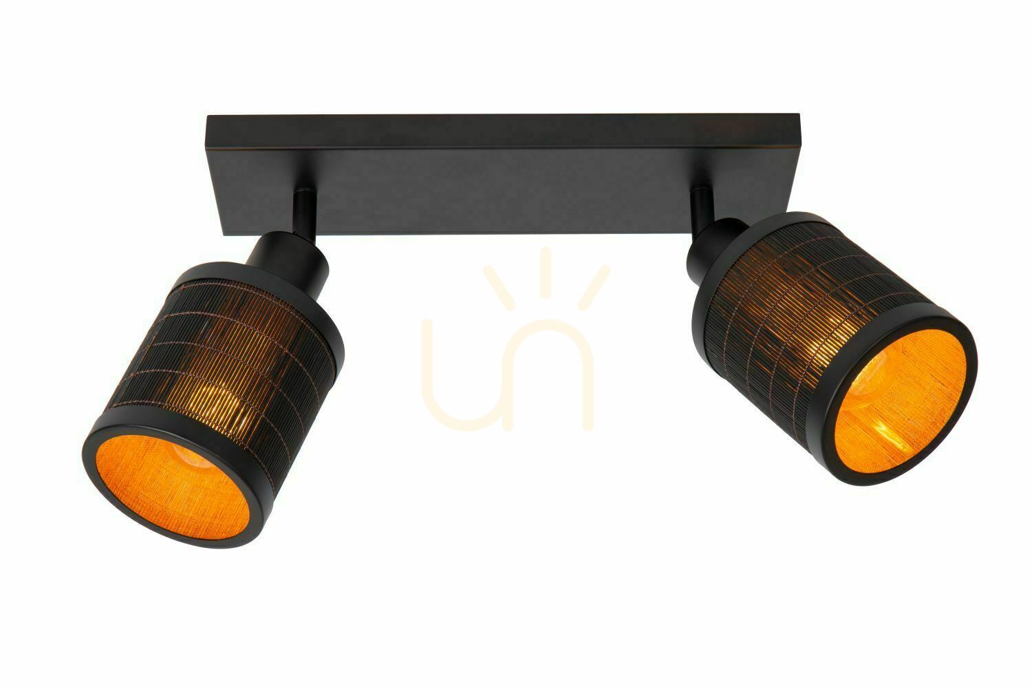 Lucide TAGALOG black wood ceiling light 2-light E27 21929/02/30