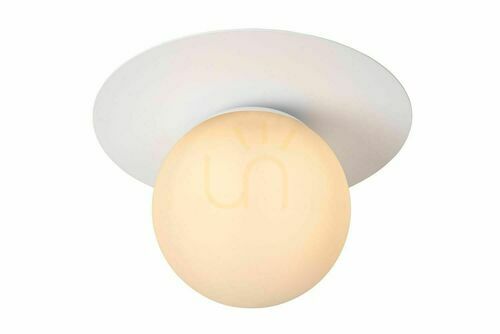 Check Lucide TRICIA witte glazen plafondlamp 25 cm 79187/01/31
