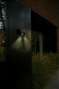 Lutec CYPRES outdoor wall light 2xGU10 7W IP44 dark grey up-down adjustable 6604003118 small 2