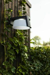 Lutec Moon Solar outdoor LED wall light with motion sensor, grey, 6906001118 small 6