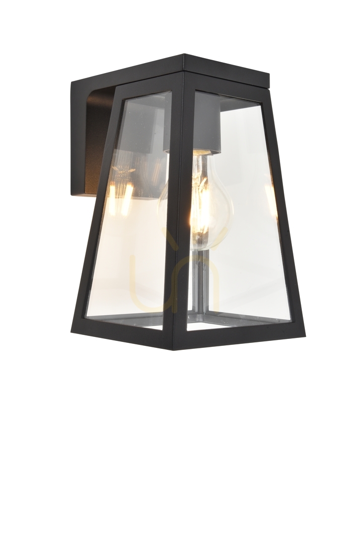 Outdoor Wall Lamp Lutec FIA Solar Black Motion Sensor 6990901012