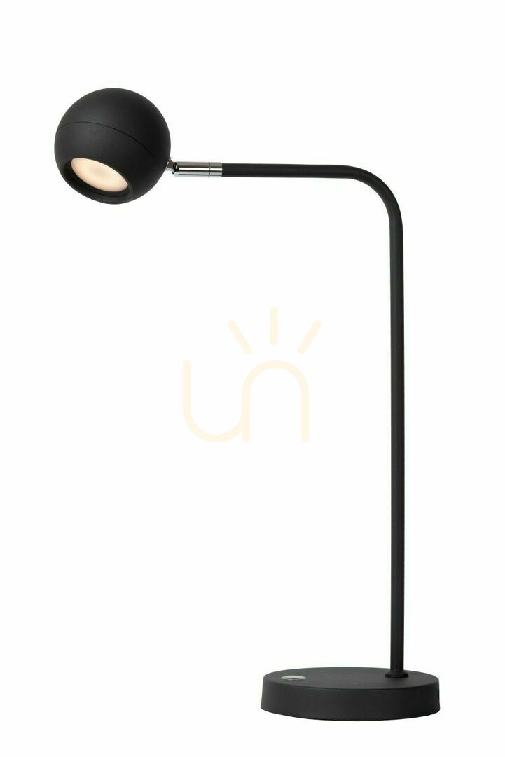 Lucide COMET Black LED Desk Lamp 3W Dimmable Touch 36621/03/30