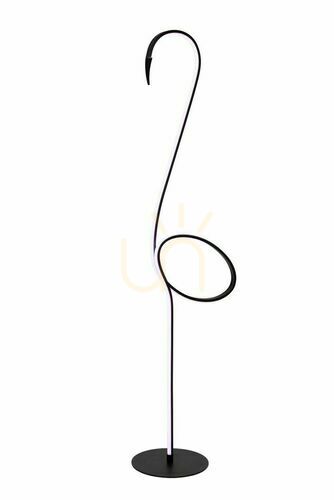 Check Lucide Flamingo LED Floor Lamp Black Steel 130 cm 05745/14/99