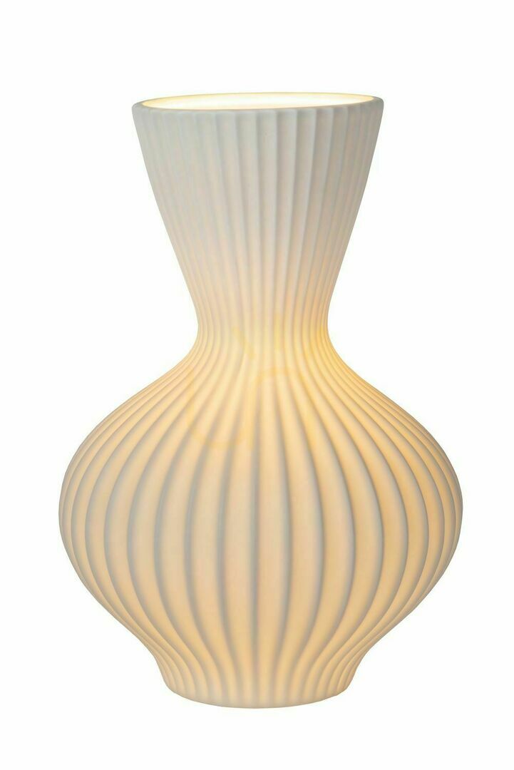 Lucide MOMORO White Porcelain Japandi Table Lamp E14 13542/30/31