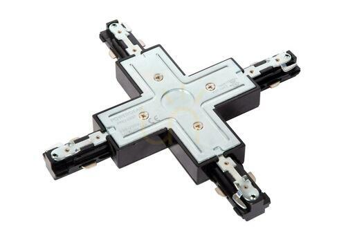 Check Lucide TRACK X Connector for Single-Circuit Lighting Tracks, Black, 09950/08/30
