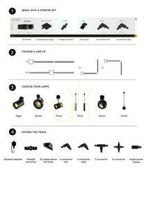 Track End Cap Lucide TRACK 09950/10/30 Black Plastic 1-Phase small 2