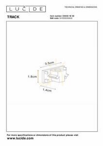 Track End Cap Lucide TRACK 09950/10/30 Black Plastic 1-Phase small 3