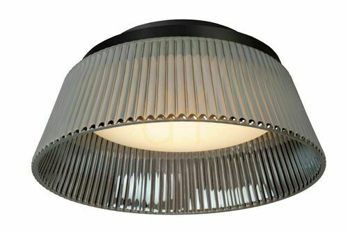 Check Lucide Vixi Plafond Lamp Grijs Glas Metaal 35 cm LED 25115/35/65