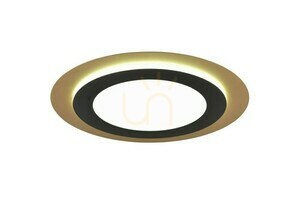 Trio MORGAN 641519280 black and gold LED ceiling light 45 cm with remote control small 1