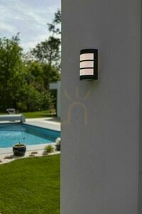 Outdoor Wall Lamp Lutec NILA Black Steel 22 cm 5043104424 small 3