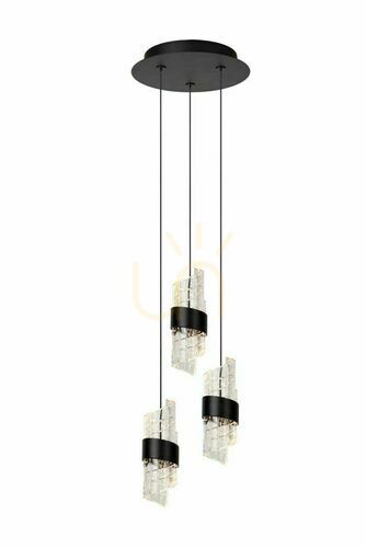 Check Lucide Kligande Black 3-Light LED Pendant Lamp 13496/21/30