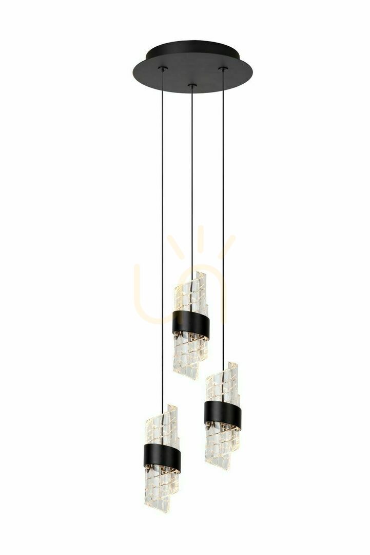 Lucide Kligande Black 3-Light LED Pendant Lamp 13496/21/30