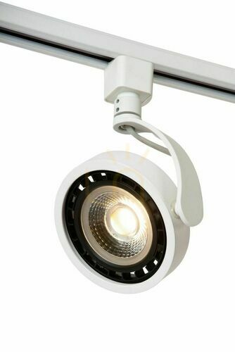 Check Lucide Dorian White Aluminum Single-Phase Track Spotlight 09954/01/31