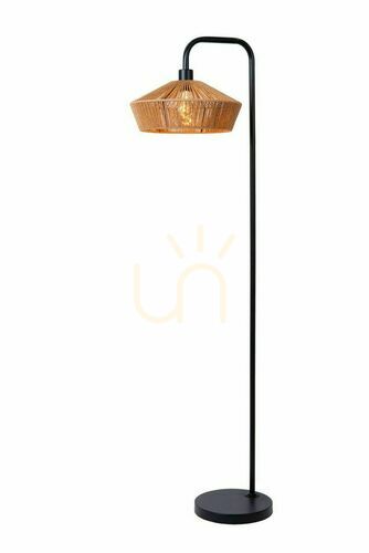 Check Lucide Yunkai Japandi Floor Lamp Wood Black E27 150 cm 10713/28/72