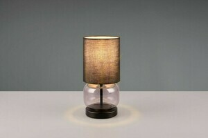 Trio ELIO table lamp 517800154 black, smoked glass, E27 small 1