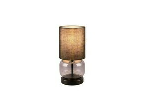 Trio ELIO table lamp 517800154 black, smoked glass, E27 small 0