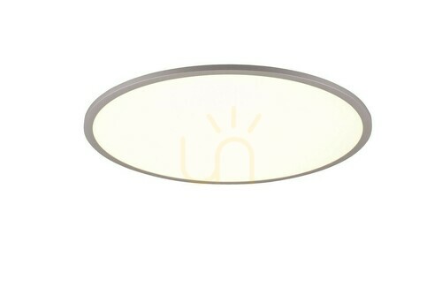 Check Trio YUMA 641719287 LED ceiling light, titanium finish, 60 cm, CCT and RGB