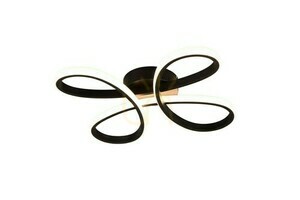 TRIO FLY 645610132 LED ceiling light, matt black, 40 cm, 3000 K small 0