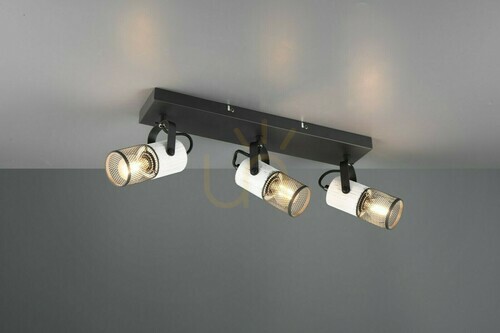 Check Trio TOSH black and white 3 × E14 ceiling spotlight 804300334