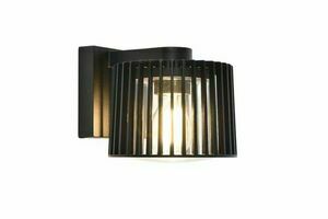 Outdoor Wall Lamp Lutec SHYNE Black Aluminum Glass 25W 5197501012 small 0