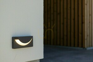 Lutec LUPS 6402801118 outdoor LED wall light, dark grey, 14 W IP54 small 1