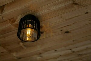 External Ceiling Light Lutec SHYNE Black 16.1 cm Aluminum Glass 6397501012 small 3