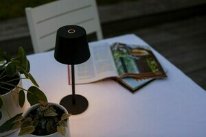 Lutec ROBLE 8500601012 portable outdoor table lamp, black LED, 28 cm small 3