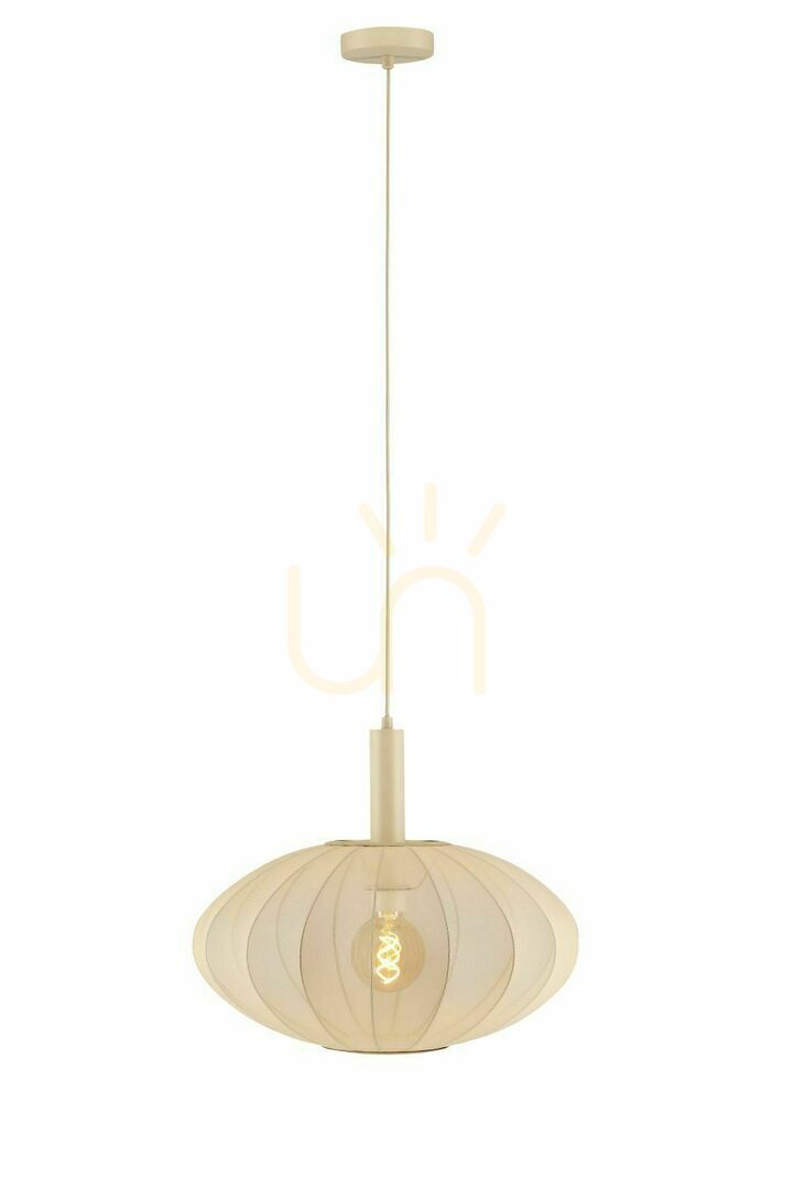 Lucide Corina Beige Textile Japandi Pendant Light 50 cm 03447/52/38