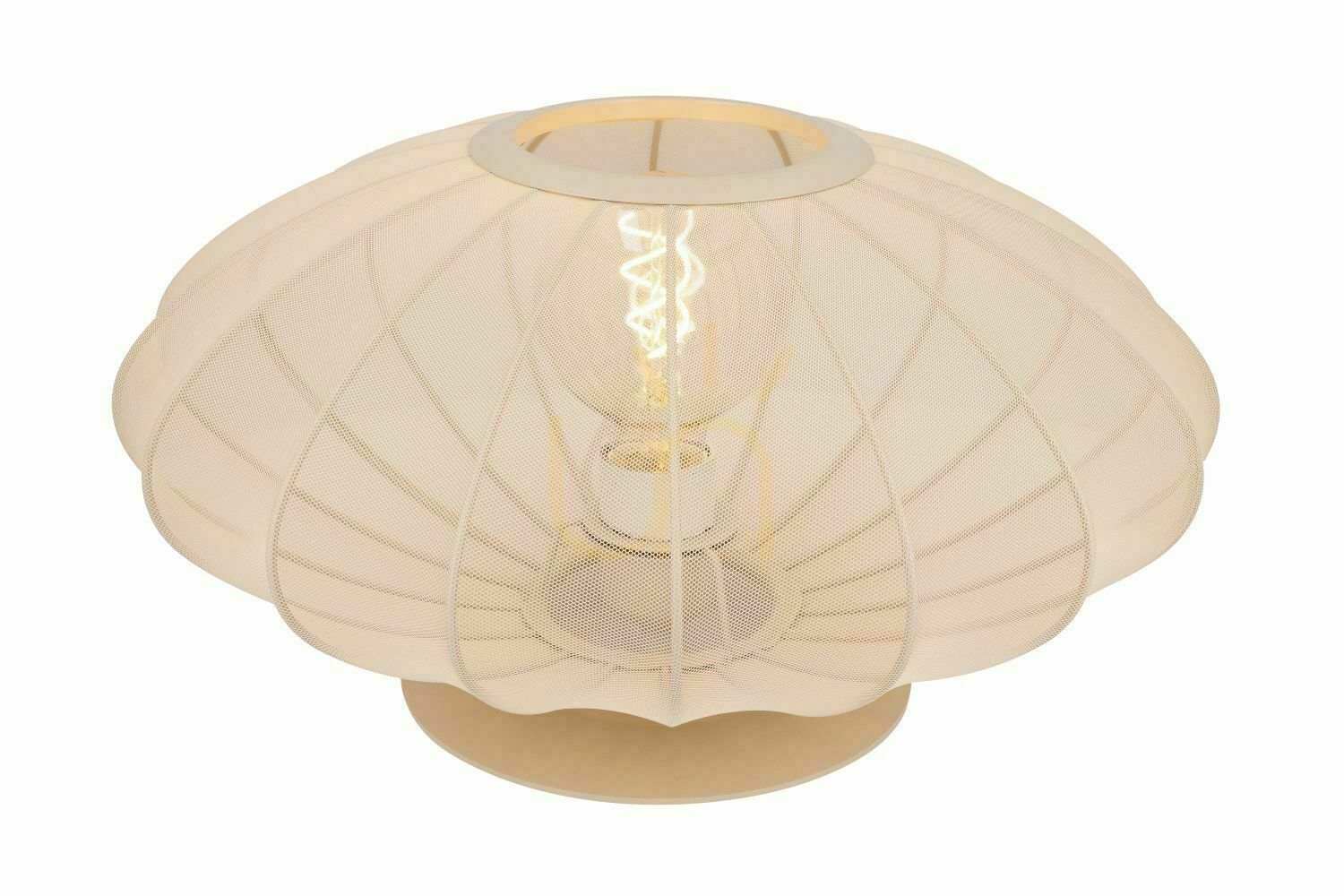 Lucide Corina Beige Japandi Fabric Table Lamp 40 cm 03547/40/38