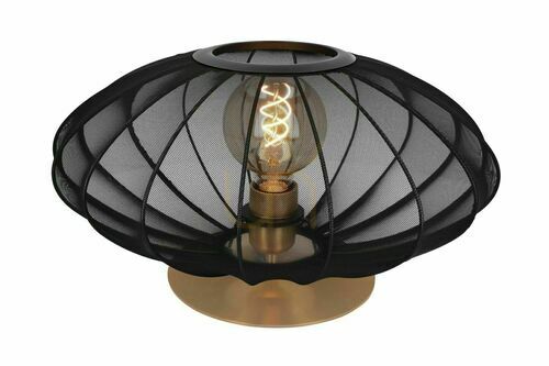 Check Lucide CORINA Black Gold Fabric Metal Japandi Table Lamp 03547/40/30
