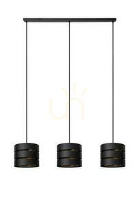 Lucide ROSAS 3-Light Black Gold Metal Pendant Lamp 21433/03/30 small 1