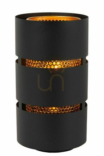 Check Lucide ROSAS Black Gold Metal Table Lamp 21533/01/30