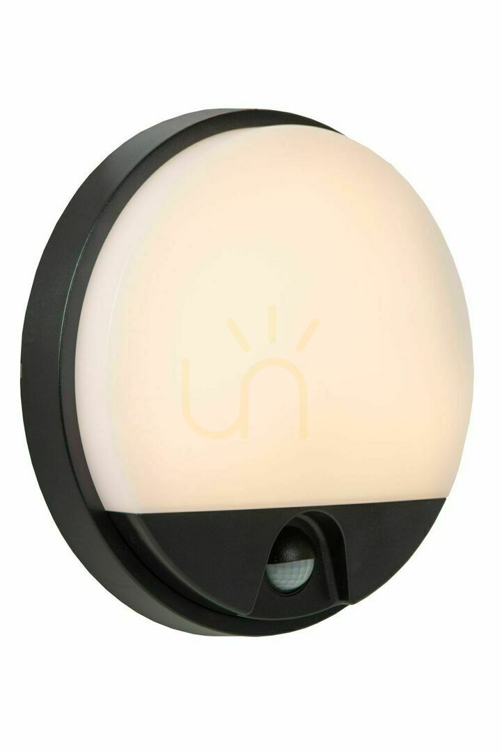 Lucide HUPS LED Outdoor Wall Lamp Black IP54 10W Motion Sensor 22863/10/30