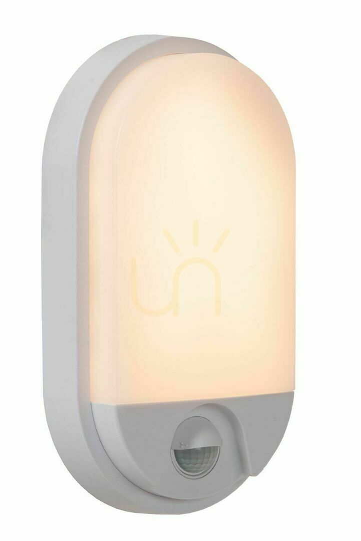 Lucide HUPS LED Outdoor Wall Lamp White IP54 Sensor 22864/10/31