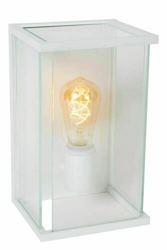 Check Outdoor Wall Lamp Lucide Claire White Glass Rustic IP54 27883/01/31