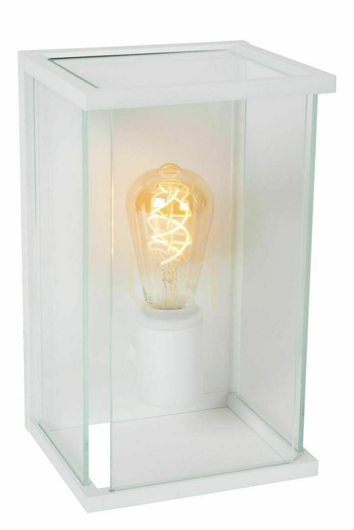 Outdoor Wall Lamp Lucide Claire White Glass Rustic IP54 27883/01/31