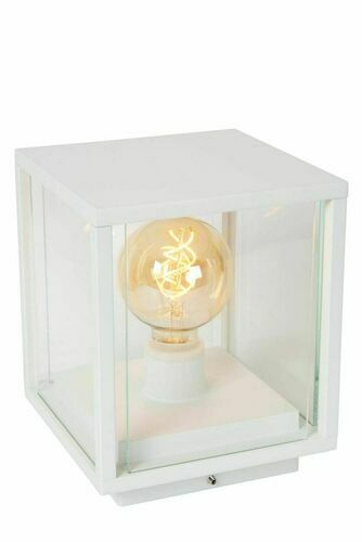 Check Lucide Claire White Outdoor Post Light 24.5 cm Glass IP54 27883/25/31