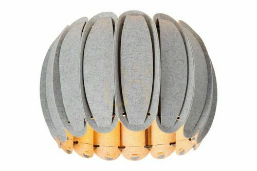 Check Lucide Spencer Gray Felt Ceiling Light 30 cm E27 34145/30/36